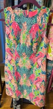 Lilly Pulitzer Mila Shift Dress Multi Reeflection Engineered Size 0 EUC RARE!